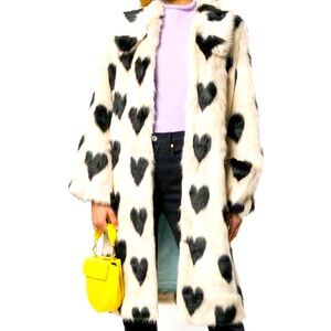 New Black Hearts Pari Faux Fur Lux